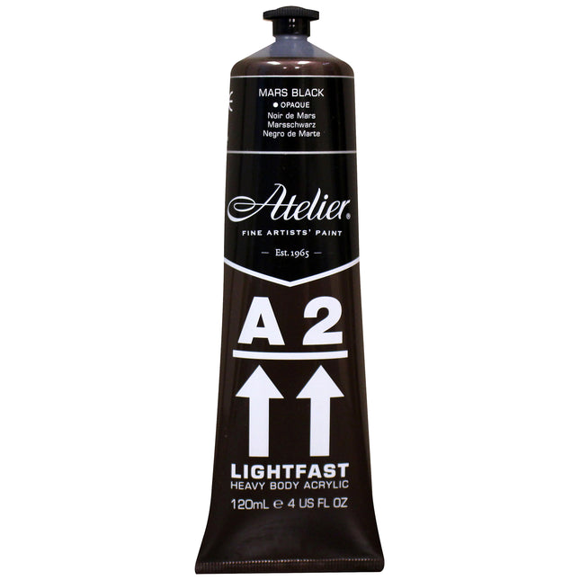 Atelier Mars Black Acrylic A2 Heavybody Lightfast