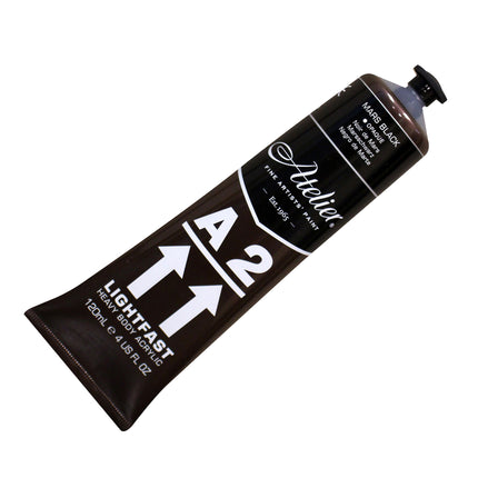 Atelier Mars Black Acrylic A2 Heavybody Lightfast