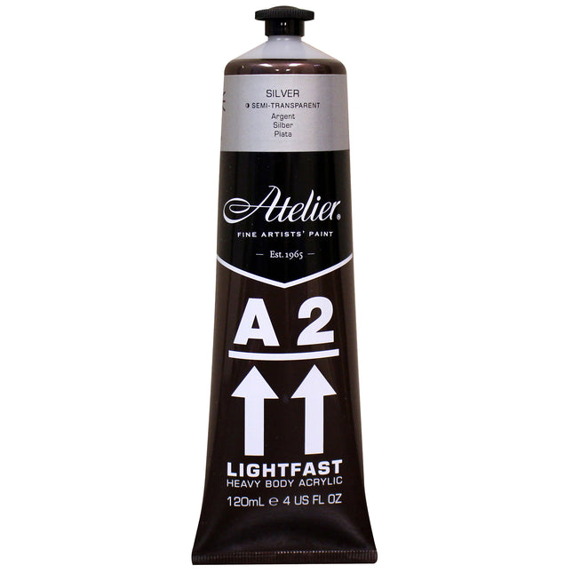 Atelier Silver Acrylic A2 Heavybody Lightfast