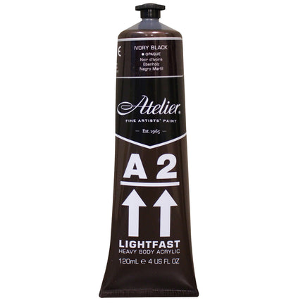 Atelier Ivory Black Acrylic A2 Heavybody Lightfast