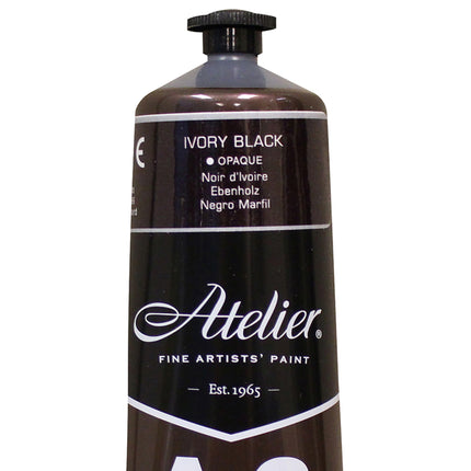 Atelier Ivory Black Acrylic A2 Heavybody Lightfast