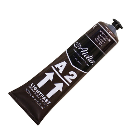 Atelier Ivory Black Acrylic A2 Heavybody Lightfast