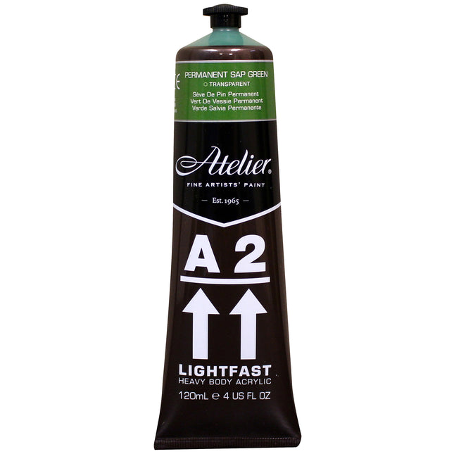Atelier Perm Sap Green Acrylic A2 Heavybody Lightfast