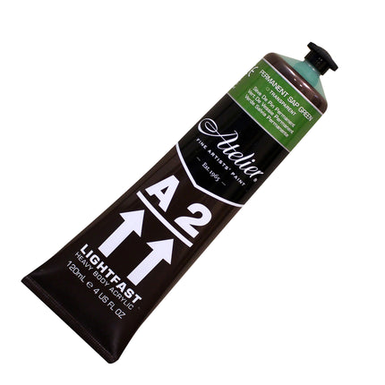 Atelier Perm Sap Green Acrylic A2 Heavybody Lightfast