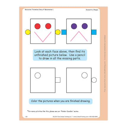 Building Thinking Skills® Book, Beginning, Grade Pre K