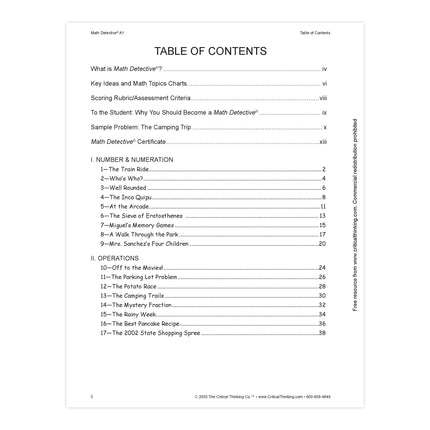 Math Detective Book, A1, Grade 5-6