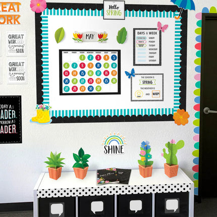 Positively Plants 3D POP! Potted Plants Bulletin Board Set