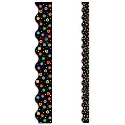 Dots On Black Wavy Ez Border