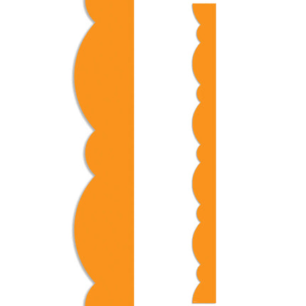 Orange Stylish Scallops Ez Border