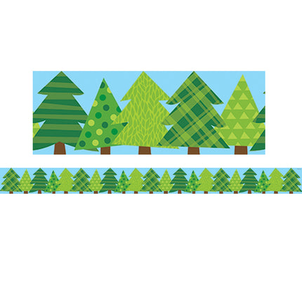 Woodland Friends Patterned Pine Trees EZ Border
