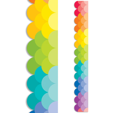 Ombre Rainbow Scallops Ez Border