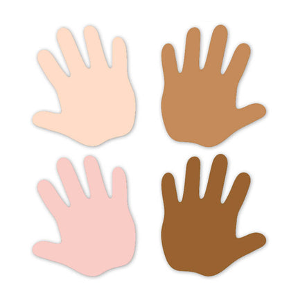 Multicultural Hands 6in Cutouts