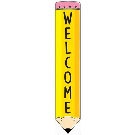 Doodle Pencil Double-Sided Banner, 39" x 8"