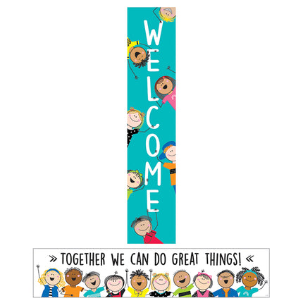 Stick Kids Double-Sided Welcome Banner