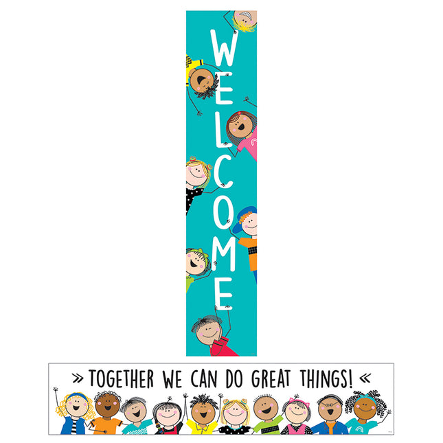 Stick Kids Double-Sided Welcome Banner