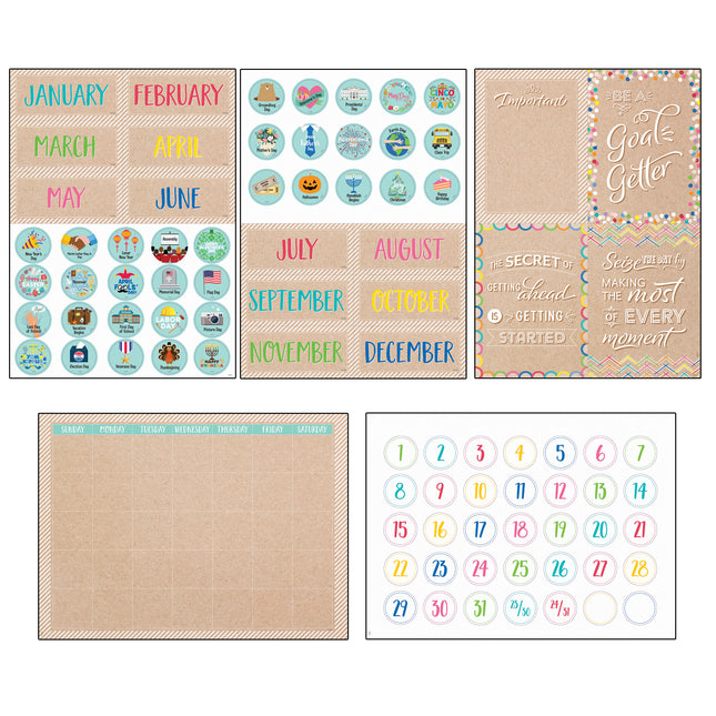 Krafty Pop Calendar Set Bulletin Board Set