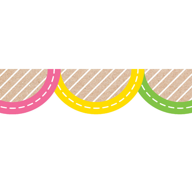 Krafty Pop Colorful Kraft Jumbo Scallops EZ Border