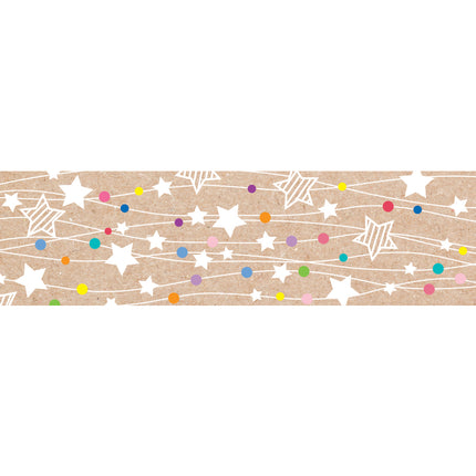 Krafty Pop Colorful Kraft Stars on Strings EZ Border