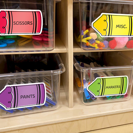 Doodle Crayons 6in Designer Cut Out Core Decor