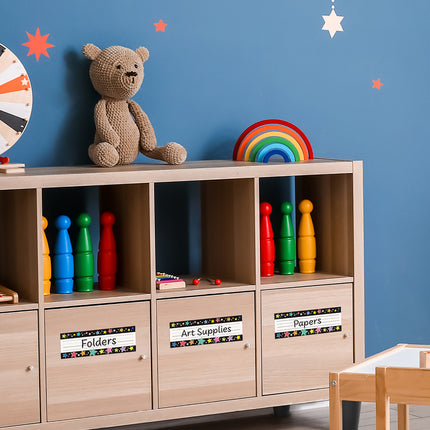 Colorful Stars On Black Name Plates Star Bright