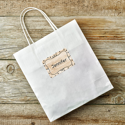 Loop De Dots On Wood Labels Core Decor