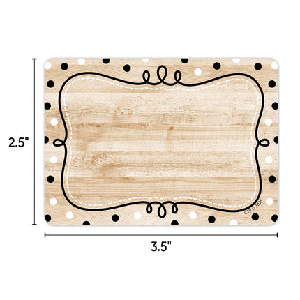 Loop De Dots On Wood Labels Core Decor