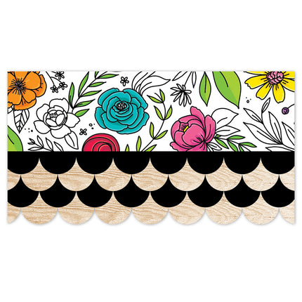 Black & Wood Scallops Cd Ez Border