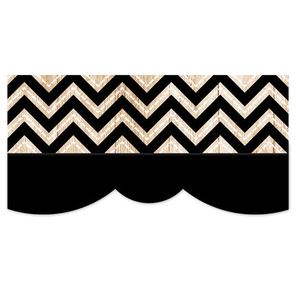 Black And Wood Chevron Cd Ez Border
