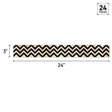 Black And Wood Chevron Cd Ez Border