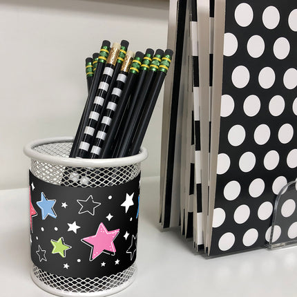 Colorful Stars On Black Ez Border Star Bright