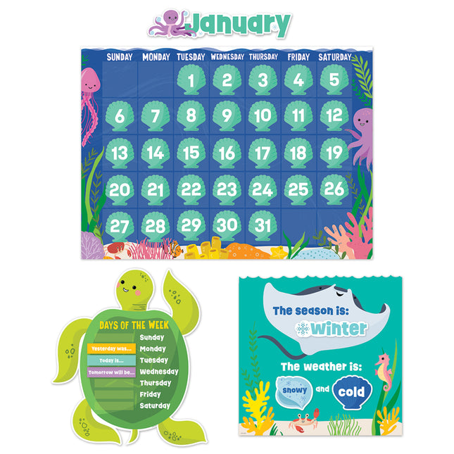 Sea Friends Calendar Set Bulletin Board Set