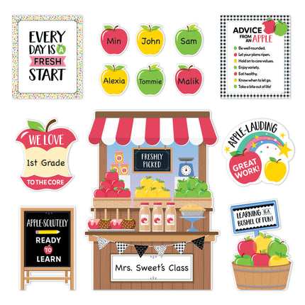 Apple Time Bulletin Board Set