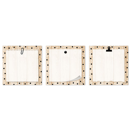 Polka Dots On Wood 3in Cut-outs
