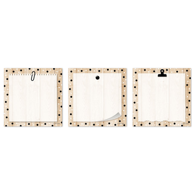 Polka Dots On Wood 3in Cut-outs