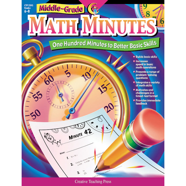 Math Minutes Book, Middle Grade