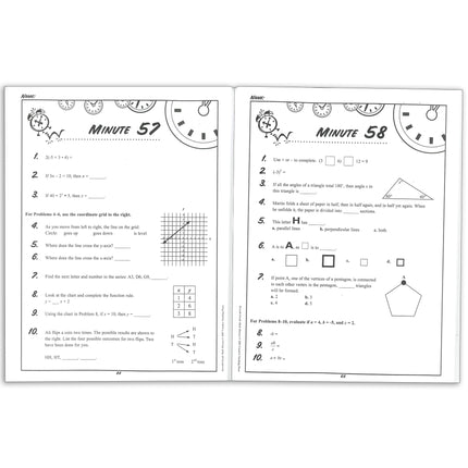 Math Minutes Book, Grade 7