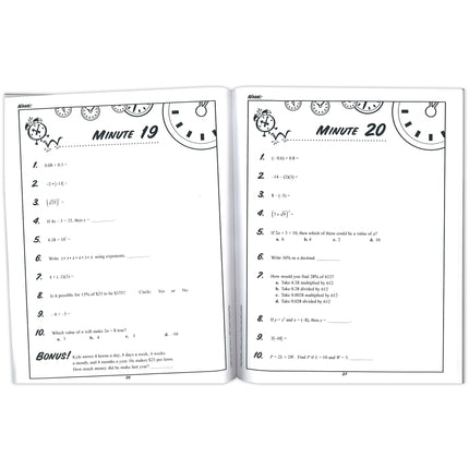 Math Minutes Book, Grade 8