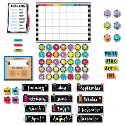 Bold & Bright Calendar Bulletin Board Set