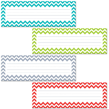 Chevron Solids Name Plates, 36 Per Pack