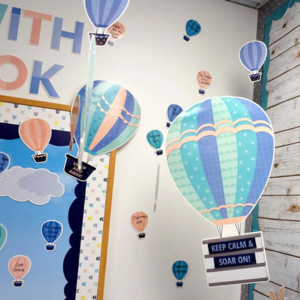 Calm & Cool Soaring High Bulletin Board Set, 57 Pieces