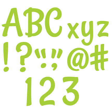 Lime Green Punch-out Letters 4 In Stylish