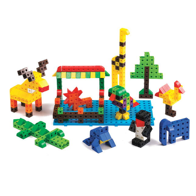 Linking Cubes Classroom Set - 500 Construction Blocks in 10 Colors
