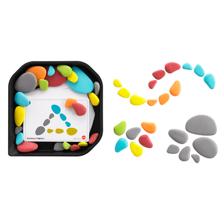 Rainbow Pebbles - FunPlay Activity Set - Set of 36 + 50 Activities + Messy Tray