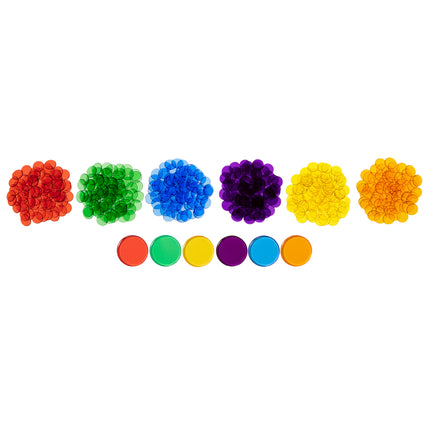 Transparent Counters - Set of 500 - Counters for Kids Math - Assorted ...