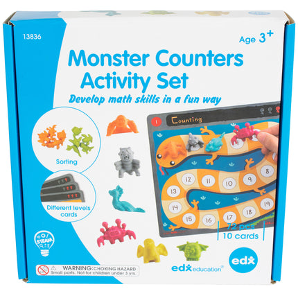 Monster Counters Activity Set - Set of 36 - 10 Double-Sided Activity Boards
