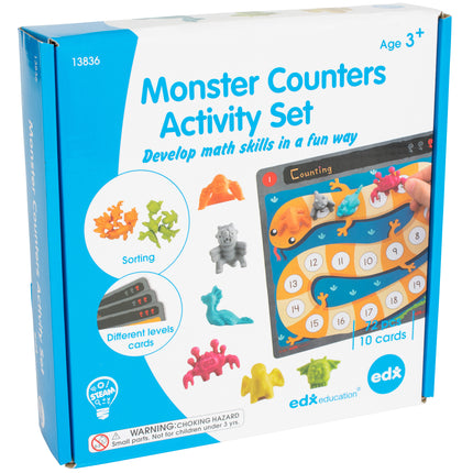 Monster Counters Activity Set - Set of 36 - 10 Double-Sided Activity Boards
