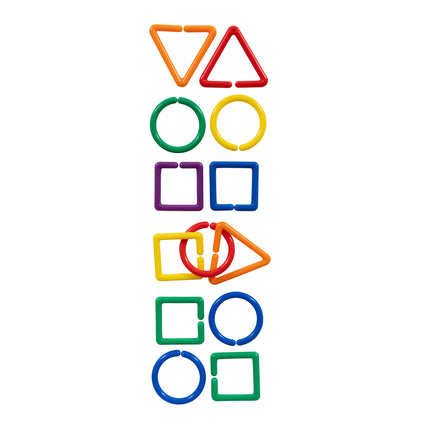 Geo Links - Mini Jar - Set of 144 - Linking Shapes - 6 Colors