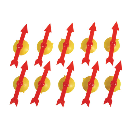 Suction Spinners - Set of 10 - Arrow Spinner for Games