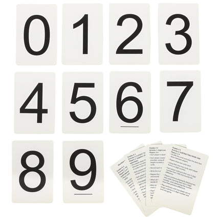 Number Cards 0 Thru 9 Black