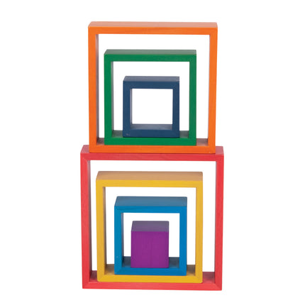 Wooden Rainbow Architect Squares - Set of 7